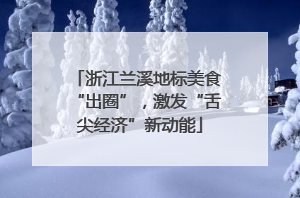 浙江兰溪地标美食“出圈”，激发“舌尖经济”新动能