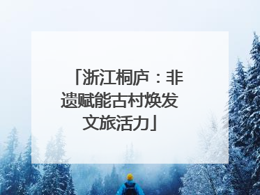 浙江桐庐：非遗赋能古村焕发文旅活力