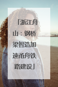 浙江舟山：钢桥梁智造加速甬舟铁路建设