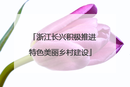 浙江长兴积极推进特色美丽乡村建设