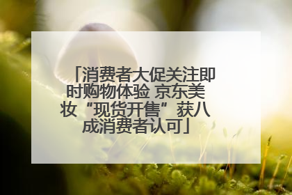 消费者大促关注即时购物体验 京东美妆“现货开售”获八成消费者认可