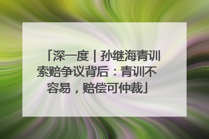 深一度｜孙继海青训索赔争议背后：青训不容易，赔偿可仲裁