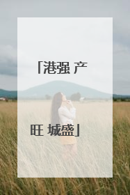 港强 产旺 城盛