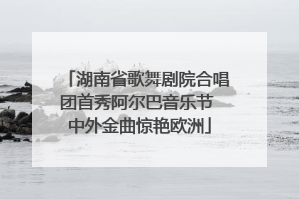 湖南省歌舞剧院合唱团首秀阿尔巴音乐节 中外金曲惊艳欧洲