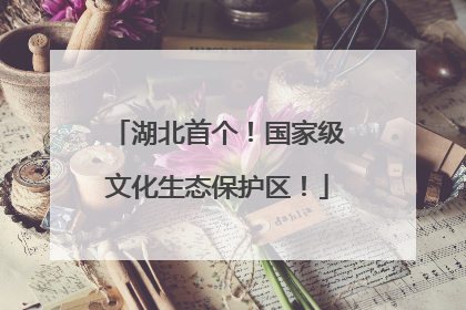 湖北首个！国家级文化生态保护区！