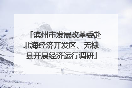 滨州市发展改革委赴北海经济开发区、无棣县开展经济运行调研