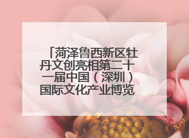 菏泽鲁西新区牡丹文创亮相第二十一届中国（深圳）国际文化产业博览交易会
