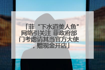 菲“下水道美人鱼”网络引关注 菲政府部门考虑请其当官方大使，赠现金开店