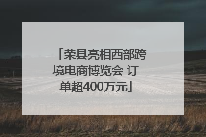 荣县亮相西部跨境电商博览会 订单超400万元