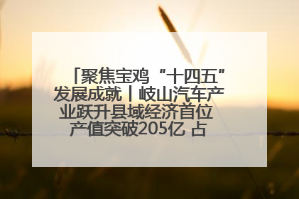 聚焦宝鸡“十四五”发展成就丨岐山汽车产业跃升县域经济首位 产值突破205亿 占规上工业75%