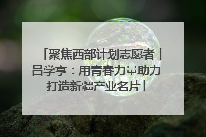 聚焦西部计划志愿者丨吕学亨：用青春力量助力打造新疆产业名片