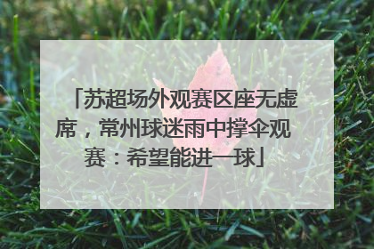 苏超场外观赛区座无虚席，常州球迷雨中撑伞观赛：希望能进一球