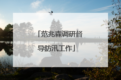 范兆森调研督导防汛工作