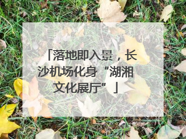 落地即入景，长沙机场化身“湖湘文化展厅”