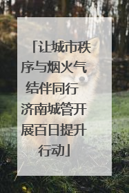 让城市秩序与烟火气结伴同行 济南城管开展百日提升行动