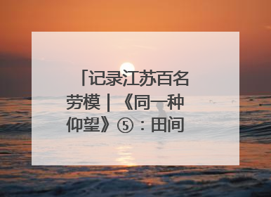 记录江苏百名劳模｜《同一种仰望》⑤：田间车间都是希望