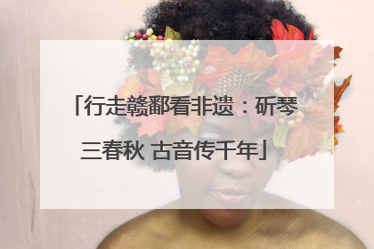 行走赣鄱看非遗：斫琴三春秋 古音传千年