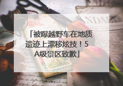 被曝越野车在地质遗迹上漂移炫技！5A级景区致歉