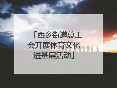 西乡街道总工会开展体育文化进基层活动