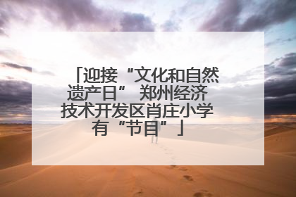 迎接“文化和自然遗产日” 郑州经济技术开发区肖庄小学有“节目”