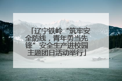 辽宁铁岭“筑牢安全防线，青年勇当先锋”安全生产进校园主题团日活动举行