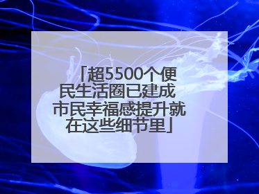 超5500个便民生活圈已建成 市民幸福感提升就在这些细节里