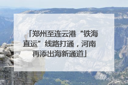 郑州至连云港“铁海直运”线路打通，河南再添出海新通道