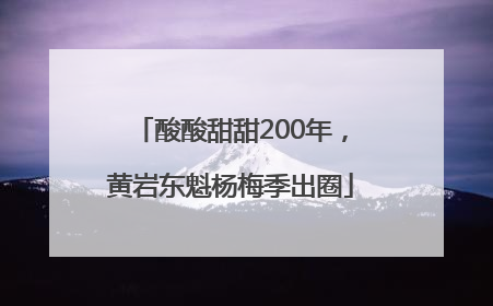 酸酸甜甜200年，黄岩东魁杨梅季出圈