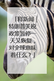 释新闻｜特朗普关税政策暂停一天又恢复，对全球意味着什么？