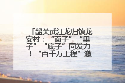 韶关武江龙归镇龙安村：“面子”“里子”“底子”同发力！“百千万工程”激活乡村新动能