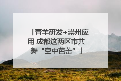 青羊研发+崇州应用 成都这两区市共舞“空中芭蕾”