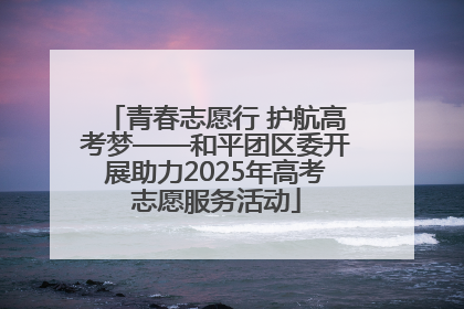 青春志愿行 护航高考梦——和平团区委开展助力2025年高考志愿服务活动