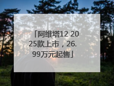 阿维塔12 2025款上市，26.99万元起售