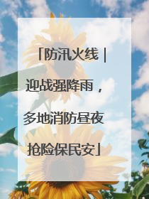 防汛火线｜迎战强降雨，多地消防昼夜抢险保民安