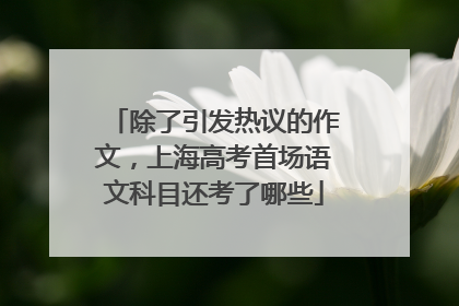 除了引发热议的作文，上海高考首场语文科目还考了哪些