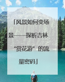 风景如何变场景——探析吉林“赏花游”的流量密码