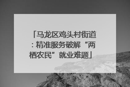 马龙区鸡头村街道：精准服务破解“两栖农民”就业难题
