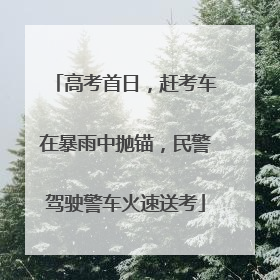 高考首日，赶考车在暴雨中抛锚，民警驾驶警车火速送考