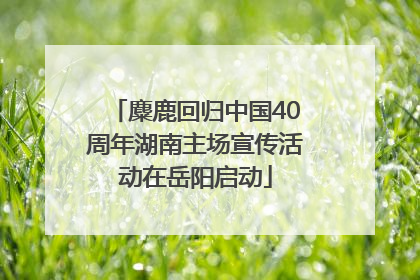 麋鹿回归中国40周年湖南主场宣传活动在岳阳启动