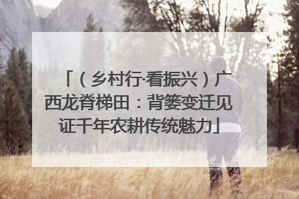 （乡村行·看振兴）广西龙脊梯田：背篓变迁见证千年农耕传统魅力