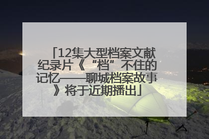 12集大型档案文献纪录片《“档”不住的记忆——聊城档案故事》将于近期播出