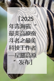2025年青海省“最美高原奋斗者之最美科技工作者—星耀高原”发布