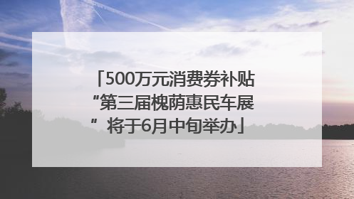 500万元消费券补贴 “第三届槐荫惠民车展”将于6月中旬举办
