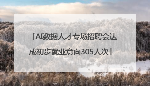 AI数据人才专场招聘会达成初步就业意向305人次