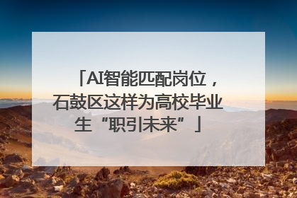AI智能匹配岗位，石鼓区这样为高校毕业生“职引未来”