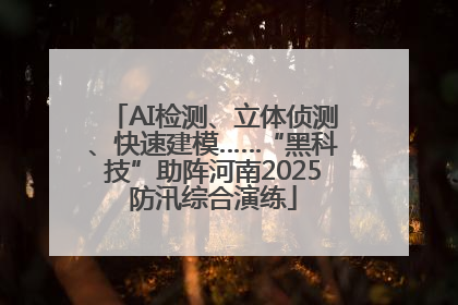 AI检测、立体侦测、快速建模……“黑科技”助阵河南2025防汛综合演练